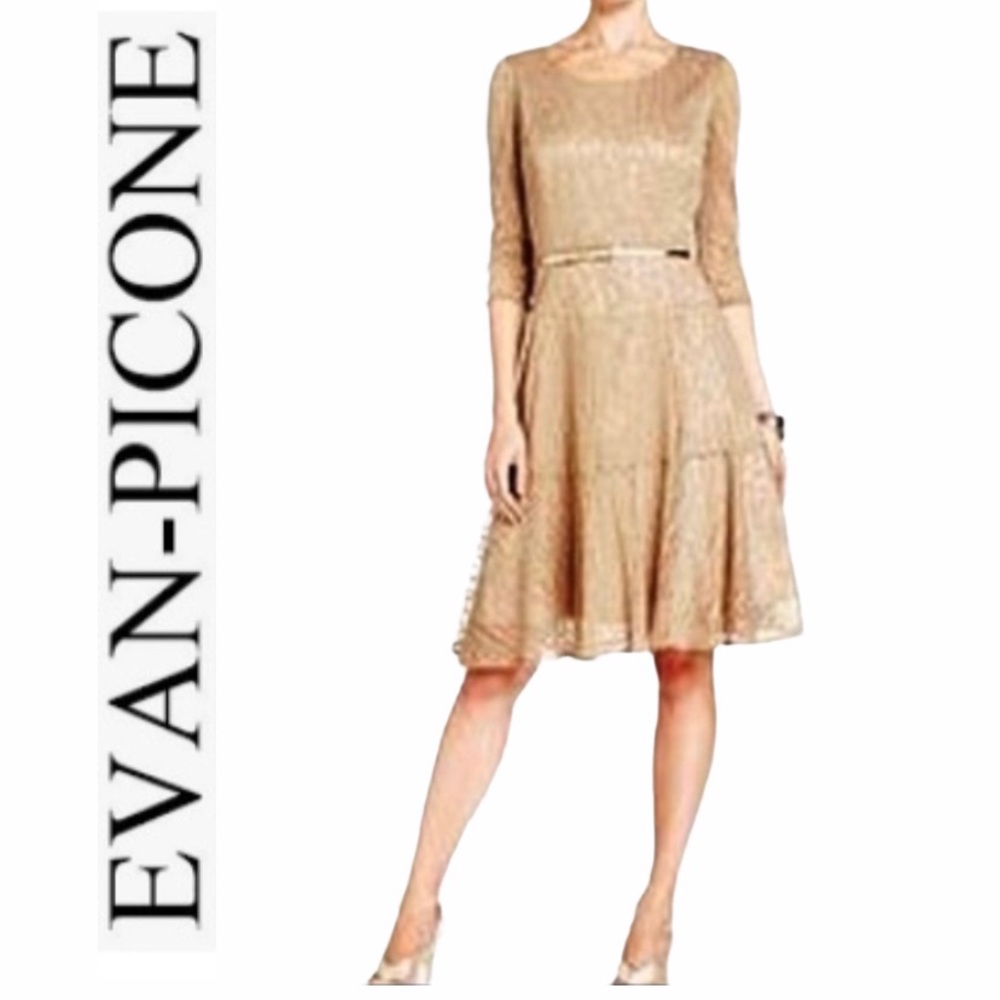 💋 NEW Golden Evan Picone Dress, gorgeous